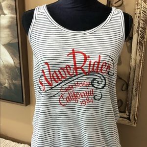 Stripe razor back tank top.